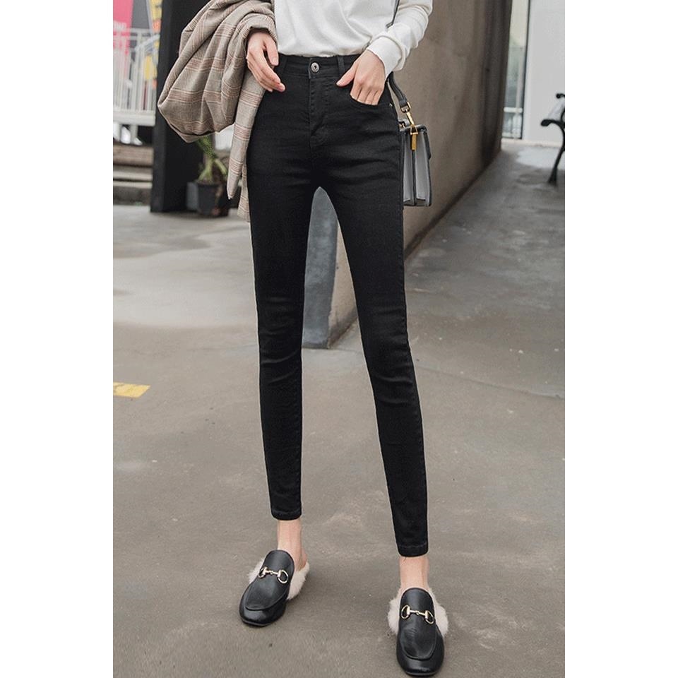 新款子女女装牛仔裤修身弹力长裤瘦高