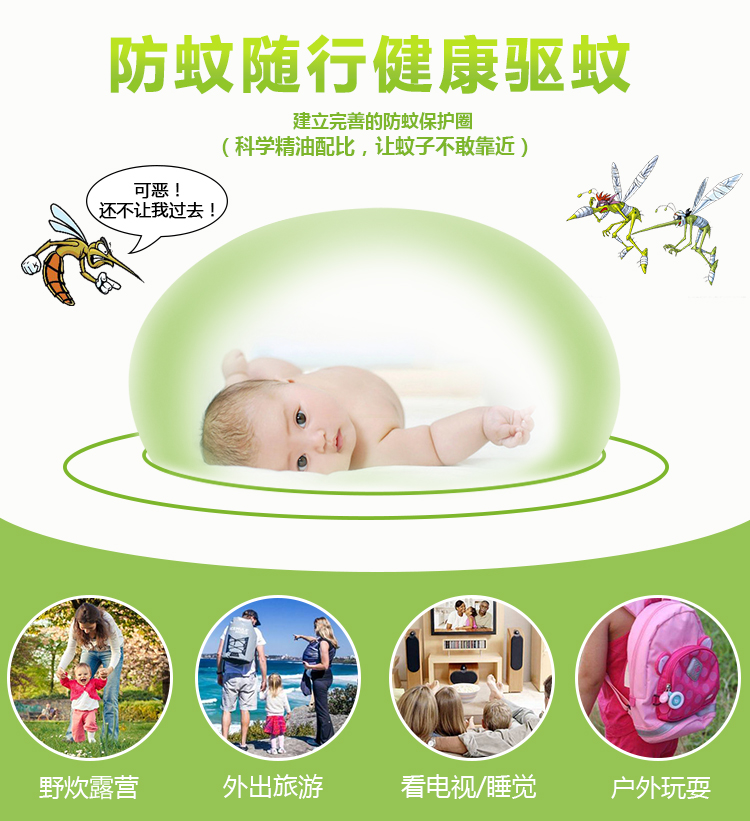 【20只】夏季防蚊扣儿童婴儿孕妇驱蚊扣成人手环卡通户外贴防蚊子GHD