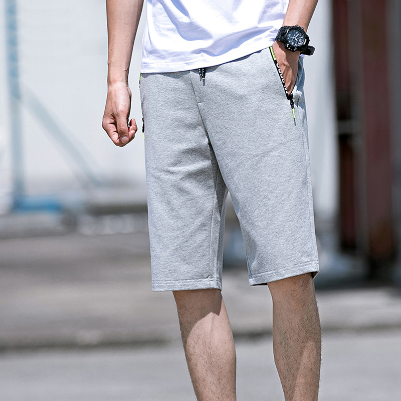 Tall long shorts men's summer trend Capris cotton casual pants sports loose pants beach pants