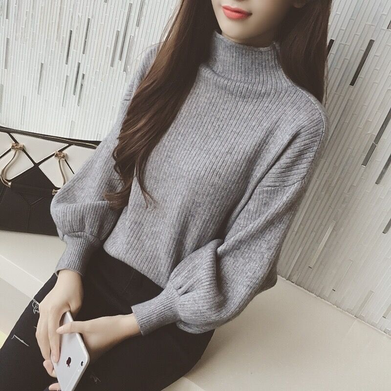 korean high neck sweater